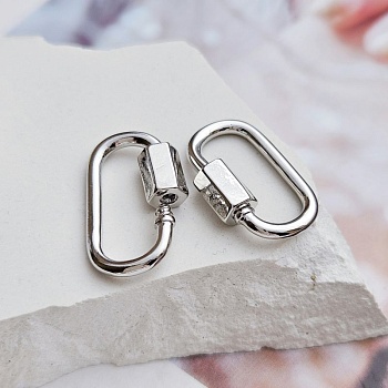 Замок карабин 20 мм родиевое покрытие (8587-Р) купить в Воронеже | Заказать в интернет-магазине Viva Beads
 Замок карабин 20 мм родиевое покрытие (8587-Р) купить в Воронеже | Заказать в интернет-магазине Viva Beads