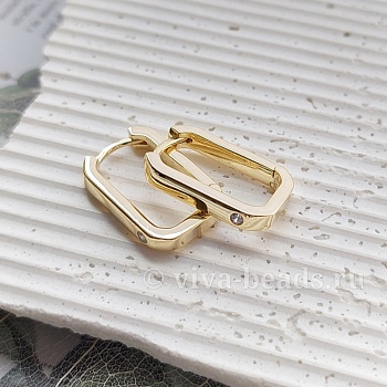 Швензы кольца, бублики, конго 20х13х3 мм позолота (6795-З)