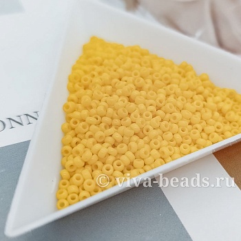 7 гр. Бисер японский MIYUKI размер 11 Opaque Dark Yellow, 2x1.3 мм (7316-RR404D) купить с доставкой по России | Интернет-магазин Viva Beads
