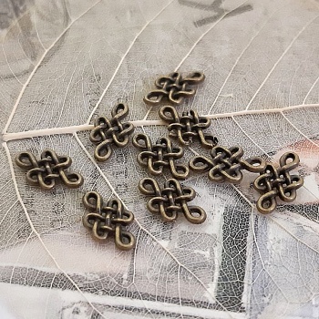 10 шт. Коннектор китайский узел 7x11,5 мм цвет бронза (1819) купить с доставкой по России | Интернет-магазин Viva Beads