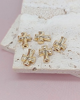 1 шт. Бусина /разделитель/ Крест 9.3x7.2 мм позолота (8112-З) купить в Воронеже | Заказать в интернет-магазине Viva Beads
