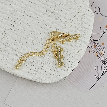 Замок лобстер 10 мм с коннекторами на 3 нити, удлинителем фианиты, позолота 14к (8034-З) купить в Воронеже | Заказать в интернет-магазине Viva Beads
 Замок лобстер 10 мм с коннекторами на 3 нити, удлинителем фианиты, позолота 14к (8034-З) купить в Воронеже | Заказать в интернет-магазине Viva Beads