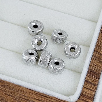 1 шт. Бусина / разделитель / 8х4.8 мм с текстурой, родиевое покр. (8852-8-Р) купить с доставкой по России | Интернет-магазин Viva Beads