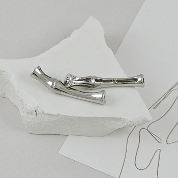 УЦЕНКА Бусина разделитель трубочка Бамбук 29.8х5.2 мм родиевое покрытие (9508-Р) купить в Воронеже | Заказать в интернет-магазине Viva Beads
 УЦЕНКА Бусина разделитель трубочка Бамбук 29.8х5.2 мм родиевое покрытие (9508-Р) купить в Воронеже | Заказать в интернет-магазине Viva Beads