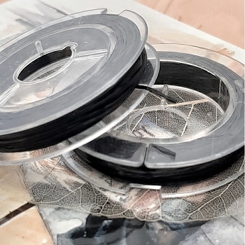 Резинка 0,8 мм 10 м черная (1342-Ч) купить в Воронеже | Заказать в интернет-магазине Viva Beads
