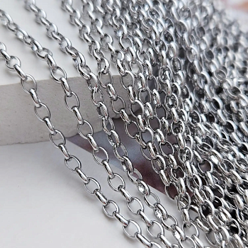 50 см Цепь овальная 2.7 мм / толщина / родиевое покрытие (8626-Р) купить в Воронеже | Заказать в интернет-магазине Viva Beads
