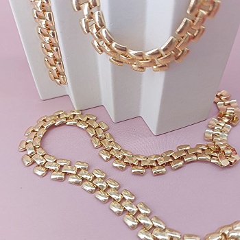 10 см Цепь 10 мм (толщина) позолота (7823-З) купить в Воронеже | Заказать в интернет-магазине Viva Beads
