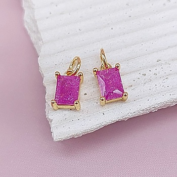 Подвеска с фианитом 10х6х4 мм фуксия, позолота 18к (7760-Ф) купить с доставкой по России | Интернет-магазин Viva Beads