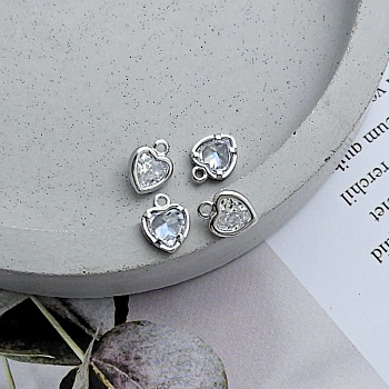 Подвеска Сердце с фианитом 6х8 мм Crystal, родиевое покр. (8030-РБЕЛ) Подвеска Сердце с фианитом 6х8 мм Crystal, родиевое покр. (8030-РБЕЛ)