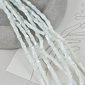 Нить 19 см Перламутр натур. бамбук 7х4 мм голубой (7382-Г) купить в Воронеже | Заказать в интернет-магазине Viva Beads
