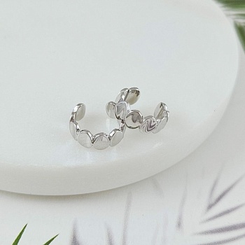 1 шт. Кафф на ухо 13х4.8 мм, родиевое покрытие (10089-Р) купить с доставкой по России | Интернет-магазин Viva Beads