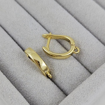 Швензы базовые с замком 17х3.3 мм позолота 14К (8835-З) швензы для серег купить с доставкой по России | Интернет-магазин Viva Beads