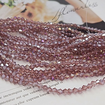 Нить 31 см Хрустальные бусины биконус 4х4 мм сиреневый АВ (8462-4-СИР) купить в Воронеже | Заказать в интернет-магазине Viva Beads
 Нить 31 см Хрустальные бусины биконус 4х4 мм сиреневый АВ (8462-4-СИР) купить в Воронеже | Заказать в интернет-магазине Viva Beads