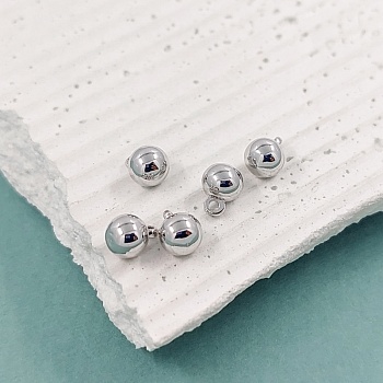 Подвеска Шар 7х5 мм родиевое покрытие (6188-Р) купить с доставкой по России | Интернет-магазин Viva Beads