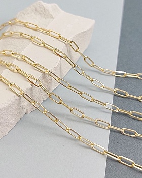 50 см Цепь 2.4 мм /толщина/ позолота (6673-З) купить в Воронеже | Заказать в интернет-магазине Viva Beads
