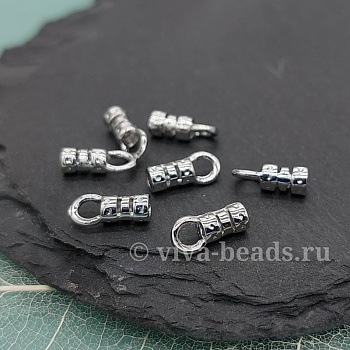 1 шт. Концевик 9x3 мм родиевое покр. (6552-Р) купить в #REGION_P# | Заказать в интернет-магазине Viva Beads
