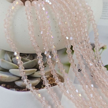 Нить 32 см Хрустальные бусины биконус 3.8х4.6 мм светло-розовый АВ (8462-4-СРОЗ) купить в Воронеже | Заказать в интернет-магазине Viva Beads
 Нить 32 см Хрустальные бусины биконус 3.8х4.6 мм светло-розовый АВ (8462-4-СРОЗ) купить в Воронеже | Заказать в интернет-магазине Viva Beads