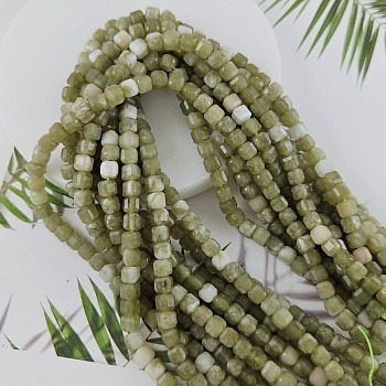 Нить 15 см Жадеит 5-6 мм бусины граненый куб, зеленый (9939-ЗЕЛ) купить в Воронеже | Заказать в интернет-магазине Viva Beads
