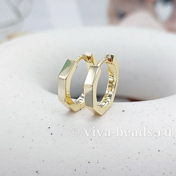 УЦЕНКА Швензы кольца /бублики, конго/ 16.7х3 мм позолота (7410-З-УЦ)