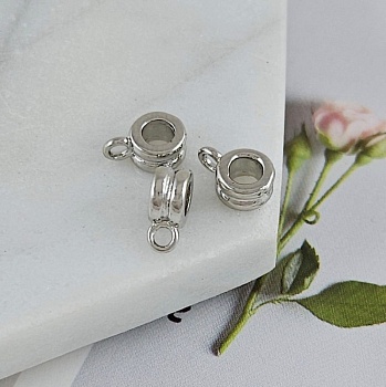 УЦЕНКА. Бейл 9.5х3.9х6.5 мм, внутр. d 3.5 мм для подвесок, кулонов родиевое покрытие (9832-Р-УЦ) купить в Воронеже | Заказать в интернет-магазине Viva Beads
