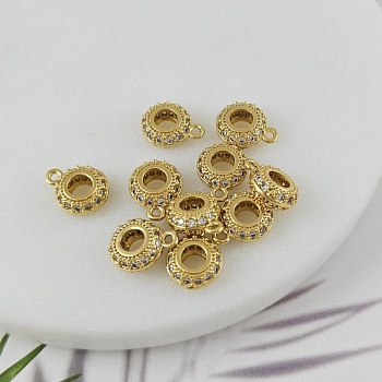 Бейл для подвесок 11х8.4х3.9 мм вн. d 3.5 мм с фианитами позолота 18К (9961-З) купить с доставкой по России | Интернет-магазин Viva Beads