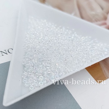 7 гр. Бисер японский MIYUKI размер 11 Crystal AB, 2x1.3 мм (7316-RR250) купить с доставкой по России | Интернет-магазин Viva Beads