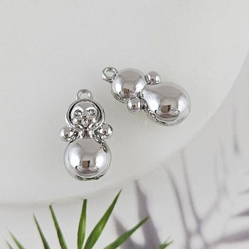 УЦЕНКА Подвеска Матрешка 19.4x10.5х7.4 мм, родиевое покрытие (10067-Р-УЦ)