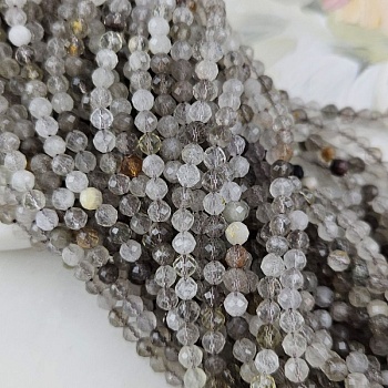 Нить 38 см Кварц натрульный дымчатый ок. 4.3 мм бусины граненый шар (10155-4) для бижутерии купить с доставкой по России | Интернет‑магазин Viva Beads