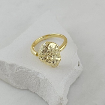 Кольцо Фри форм свободного размера с позолотой 14К (10114-З) купить с доставкой по России | Интернет-магазин Viva Beads