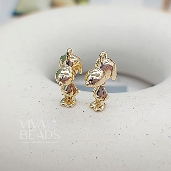 Подвеска Снупи собачка 19.6х11.8х7.2 мм позолота (7594-З)