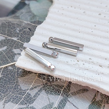 Подвеска палочка 15x2x2 мм родиевое покр. (4283-15-Р) купить с доставкой по России | Интернет-магазин Viva Beads