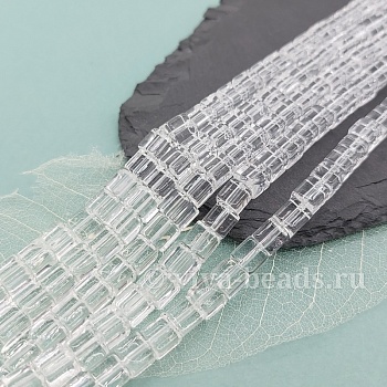 10 шт. Горный хрусталь синтетический КУБ 6-7 мм (6474-6) купить в Воронеже | Заказать в интернет-магазине Viva Beads
