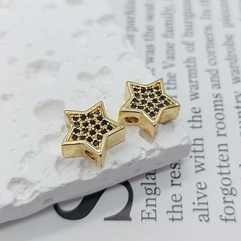 Подвеска Звезда 11х12 мм с фианитами, позолота (7125-Ч) купить с доставкой по России | Интернет-магазин Viva Beads