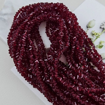 Нить 35 см Бусина хрустальная крошка ок. 4x3x3 мм бордовый (7338-4-БОРДО) купить в Воронеже | Заказать в интернет-магазине Viva Beads
 Нить 35 см Бусина хрустальная крошка ок. 4x3x3 мм бордовый (7338-4-БОРДО) купить в Воронеже | Заказать в интернет-магазине Viva Beads