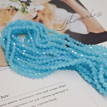 Нить 32 см Хрустальные бусины биконус 4х4 мм небесно-голубой АВ (8462-4-НЕБГОЛ) купить в Воронеже | Заказать в интернет-магазине Viva Beads
 Нить 32 см Хрустальные бусины биконус 4х4 мм небесно-голубой АВ (8462-4-НЕБГОЛ) купить в Воронеже | Заказать в интернет-магазине Viva Beads