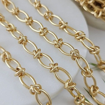 10 см Цепь овальная толщиной ок. 7 мм, позолота 14К (10003-З) купить в Воронеже | Заказать в интернет-магазине Viva Beads
