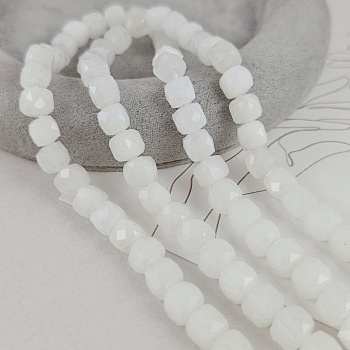 5 шт. Жадеит бусина граненый куб ок. 6.5-7 мм белый (9069-БЕЛ) купить в Воронеже | Заказать в интернет-магазине Viva Beads
