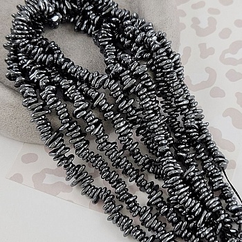 Нить 19 см Гематит, гематин фри форм 5-9x5-9x2-2.2 мм цвет черный (9344 Ч) купить в Воронеже | Заказать в интернет-магазине Viva Beads
 Нить 19 см Гематит, гематин фри форм 5-9x5-9x2-2.2 мм цвет черный (9344 Ч) купить в Воронеже | Заказать в интернет-магазине Viva Beads