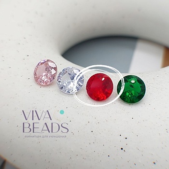 Подвеска фианит 8x4.5 мм красный (7561-К) купить с доставкой по России | Интернет-магазин Viva Beads