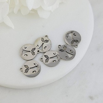 1 шт. Подвеска Круглая с хвостом кита, 13.6х11.6 мм, нержавеющая сталь (10209-К) купить с доставкой по России | Интернет-магазин Viva Beads