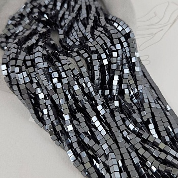 Нить 40 см Гематит, гематин куб 3x3х3 мм цвет черный (6531-ЧЕР) купить в Воронеже | Заказать в интернет-магазине Viva Beads
