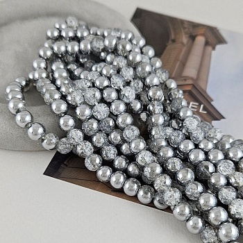 Нить 38 см Сахарный кварц, имитация, ок. 8 мм с гальваникой (6653-8-ПЛАТ) купить в Воронеже | Заказать в интернет-магазине Viva Beads
 Нить 38 см Сахарный кварц, имитация, ок. 8 мм с гальваникой (6653-8-ПЛАТ) купить в Воронеже | Заказать в интернет-магазине Viva Beads