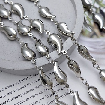 11 см Цепь Капли 9.8 мм / толщина / родиевое покрытие (8971-Р) купить в Воронеже | Заказать в интернет-магазине Viva Beads
