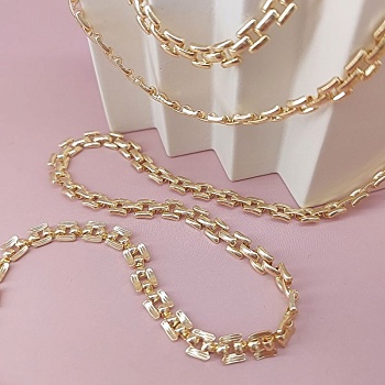 10 см Цепь 5.5 мм (толщина) позолота (7822-З) купить в Воронеже | Заказать в интернет-магазине Viva Beads
