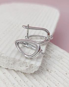 УЦЕНКА Швензы с англ. замком 20.5х10.8 мм родиевое покр. (8152-Р-УЦ)