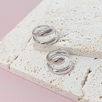 Кафф 15х10 мм родиевое покрытие (7874-Р)