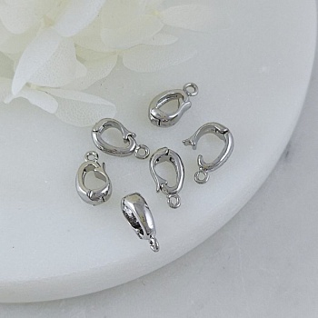 УЦЕНКА Бейл разъемный гладкий 10х3.2x5.4 мм, внутренний размер 4.3х3.2 мм, родиевое покрытие (10215-Р-УЦ)