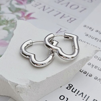 Швензы конго Сердце 20х3.5 мм родиевое покрытие (5562-Р) Швензы конго Сердце 20х3.5 мм родиевое покрытие (5562-Р)