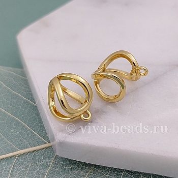 Бейл разъемный 15x10 мм позолота 14к (4900-З) купить в Воронеже | Заказать в интернет-магазине Viva Beads
