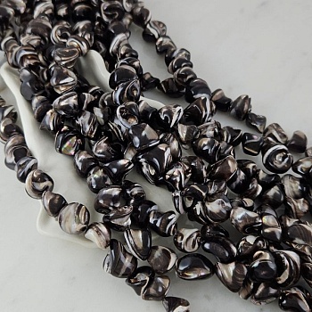 Нить 19 см Перламутр натуральный 11-14 мм свободной формы, коричневый (10211) для бижутерии купить с доставкой по России | Интернет‑магазин Viva Beads